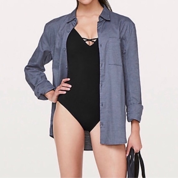 Lululemon 10 NWT Shoreline One Piece Black - Picture 2 of 6